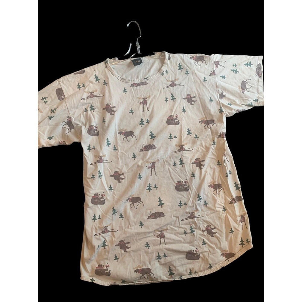 Vintage Prairie Mountain All Over Print Tshirt Unisex Moose Christmas Bears USA